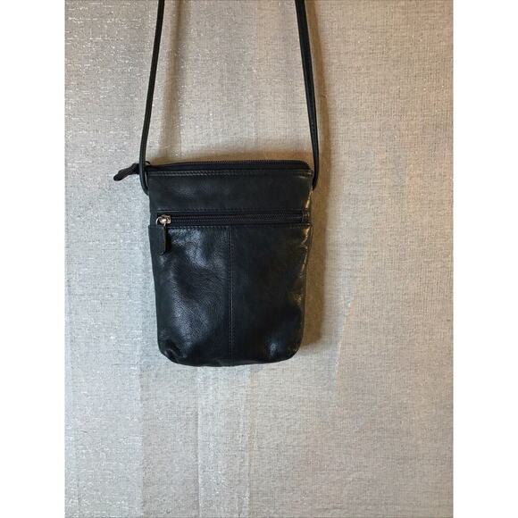 GENUINE ILI NEW YORK Leather Bag Purse Cross Body Dark Green Adj. Strap … - Picture 8 of 13